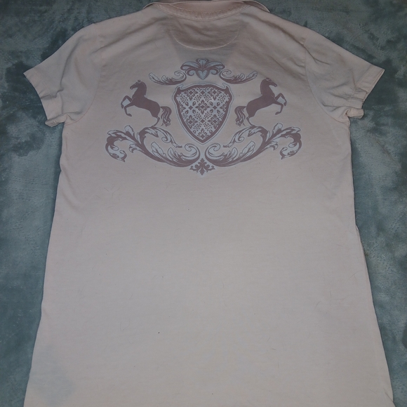 Equiline Women's Short Sleeve Polo Shirt - Baby Pink Sz Small EUC - Picture 4 of 5